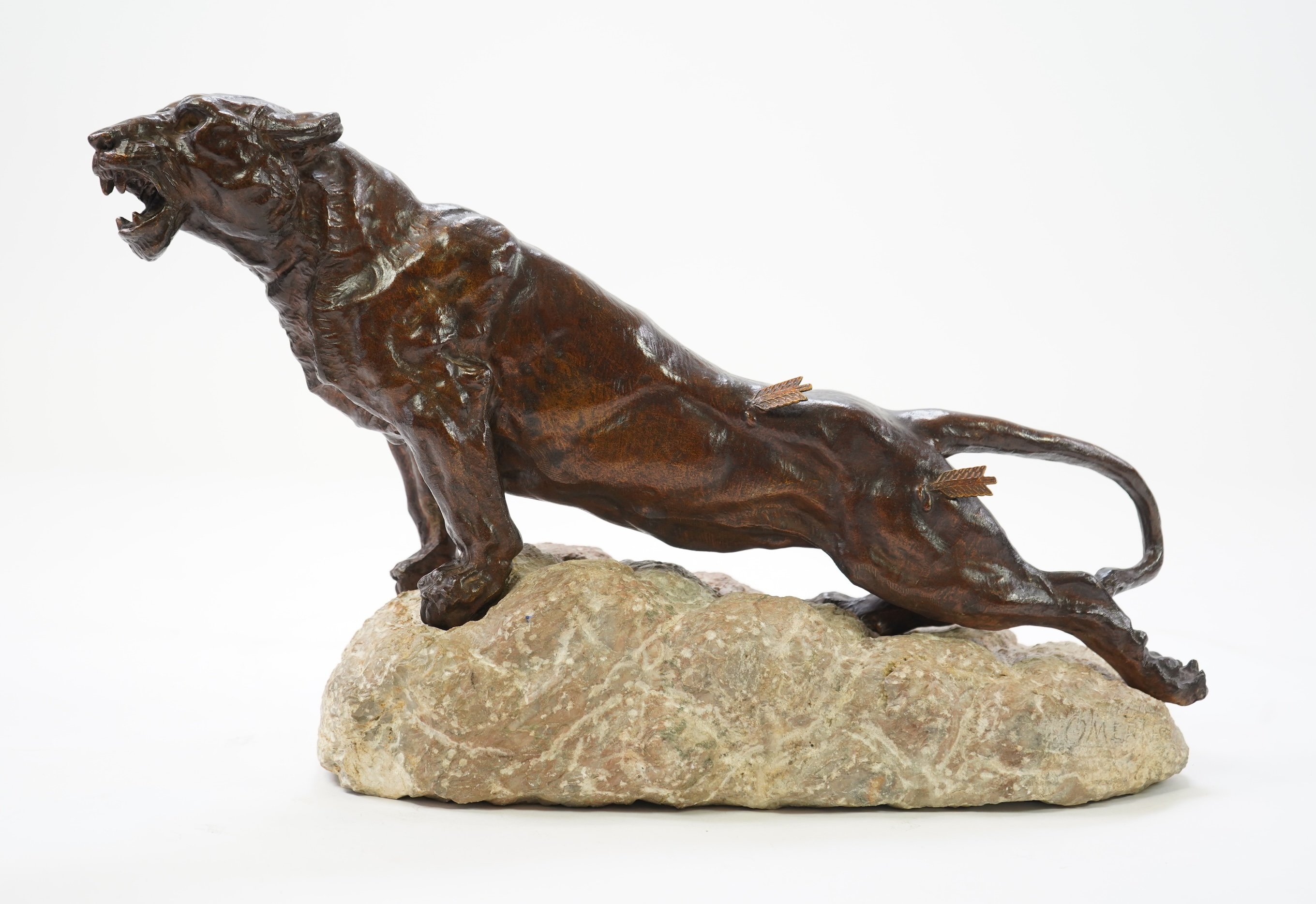 After Thomas François Cartier (French, 1879-1943): 'Wounded Lioness'